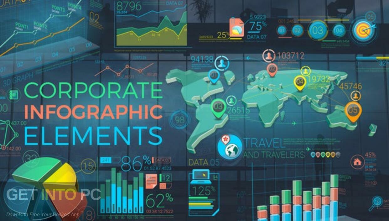 Download Motion Array – Colorful Corporate Infographic Elements [AEP] Free Download