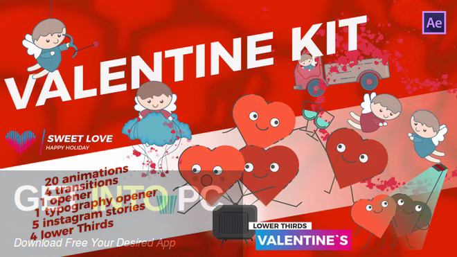 Download Motion Array – Valentine,s Day Kit [AEP] Free Download