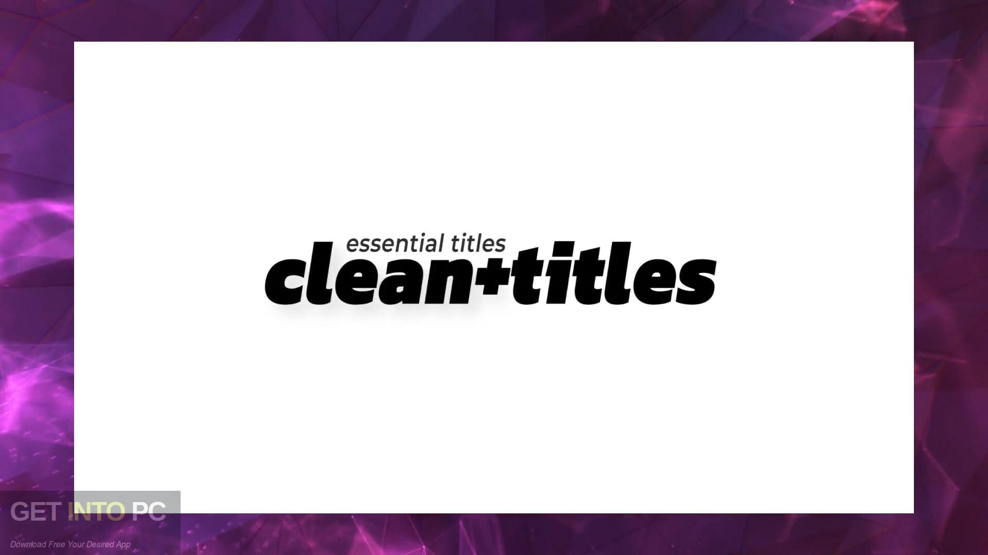 Download 20 Clean Minimal Titles [AEP] Free Download